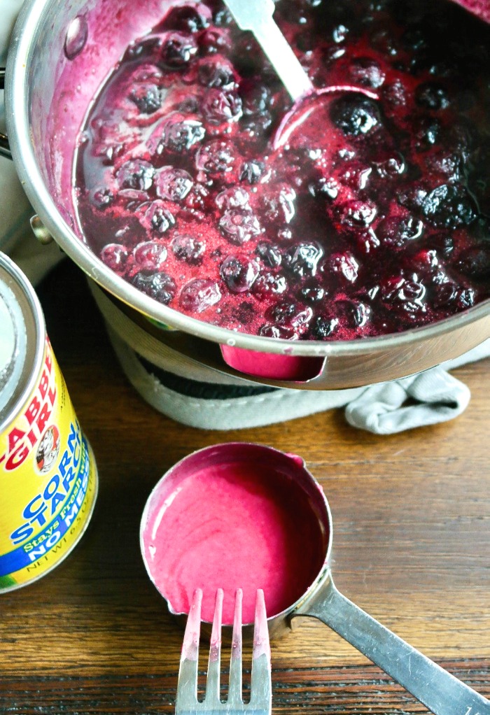 blueberry sauce with cornstarch for thickening