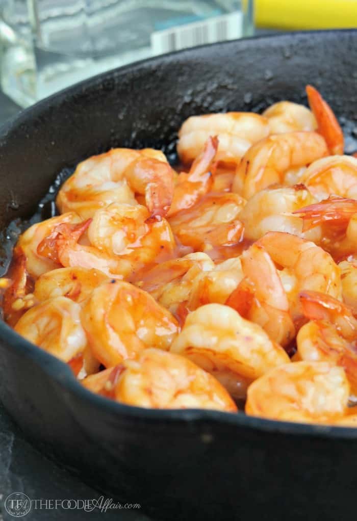 Spicy tequila shrimp marinaded in fresh lime juice, honey, hot sauce and blanco tequila! This simple dish is delicious over rice, pasta or served as an appetizer! The Foodie Affair