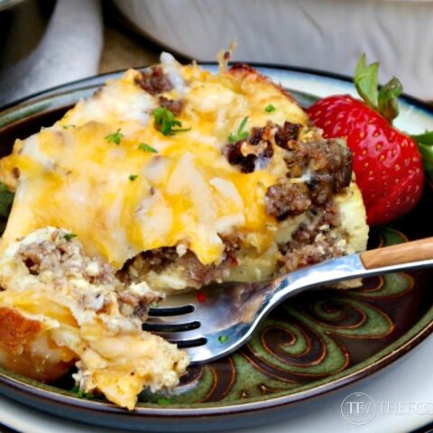 Sausage Breakfast Casserole is the perfect addition to your brunch menu! This smaller size casserole will serve 4-6!