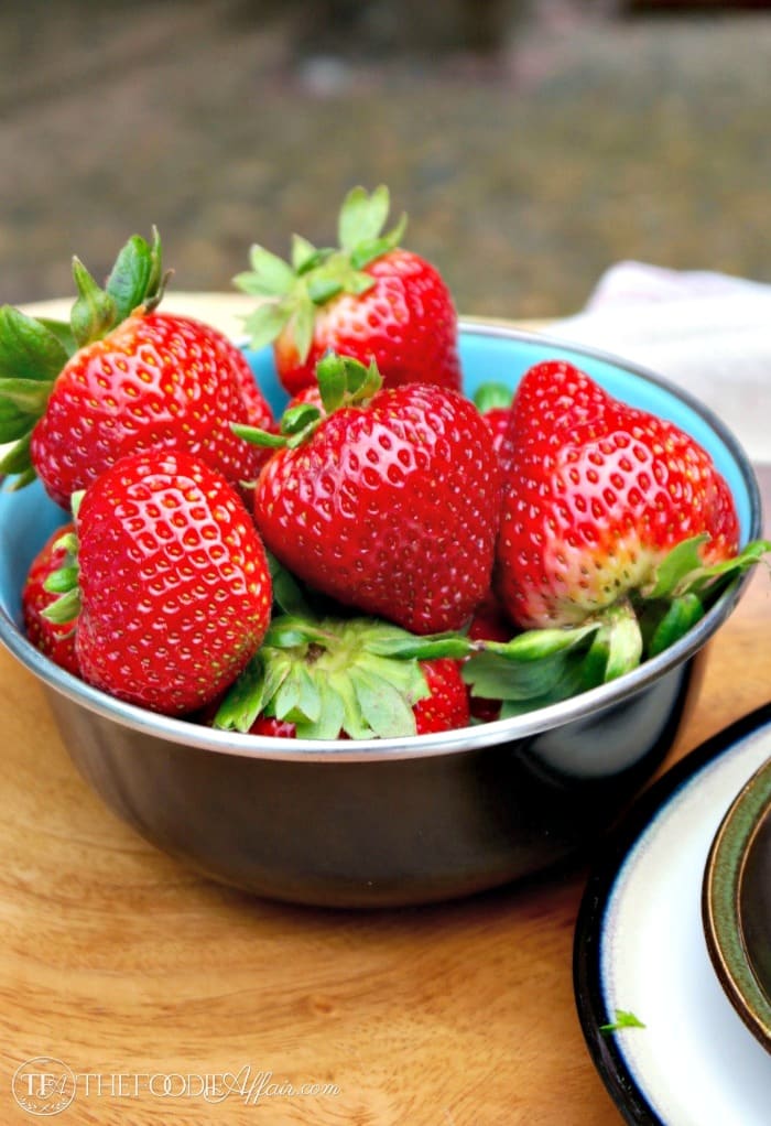 Strawberries to serve with sausage breakfast casserole