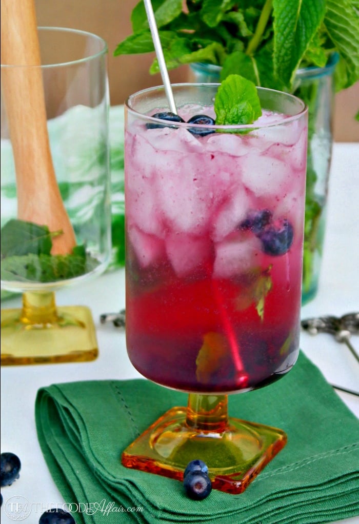 Blueberry Mojito Cocktail |Sugar Free Recipe