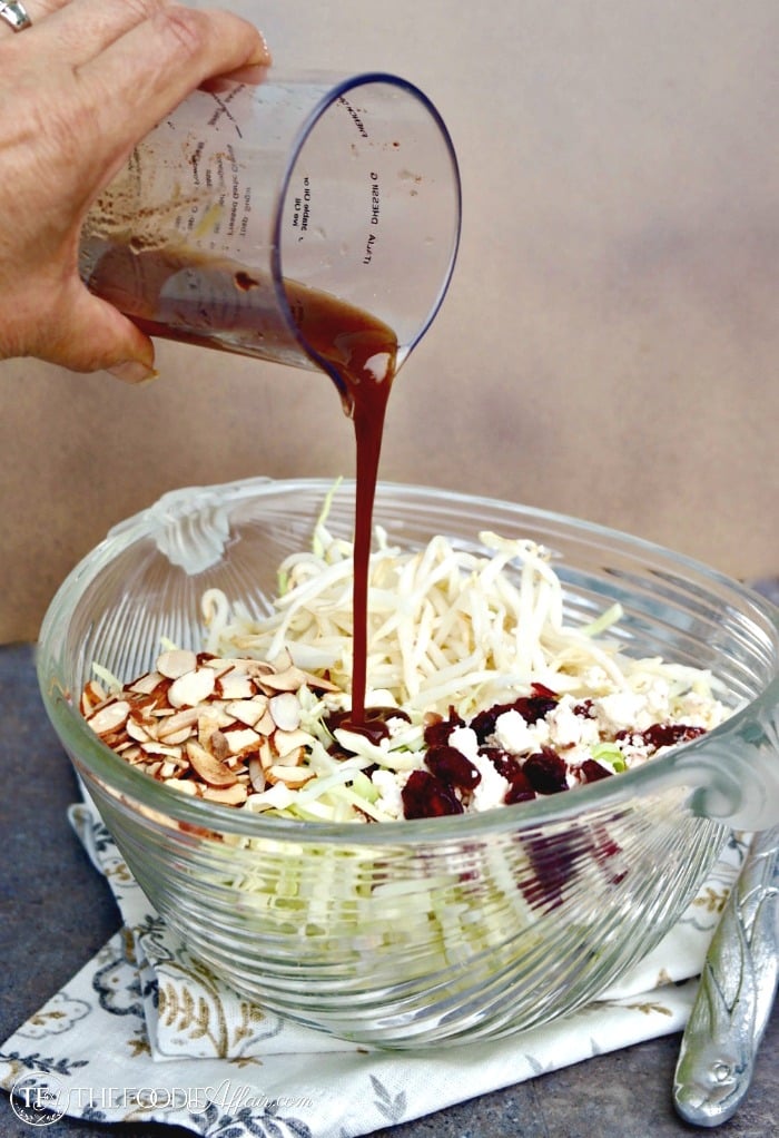Cabbage Salad Recipe with Bean sprouts and a balsamic dressing 