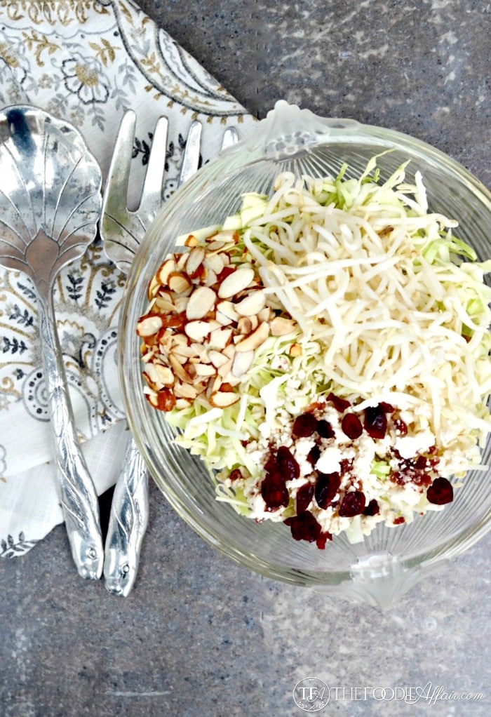 Cabbage Salad Recipe with Bean sprouts and a balsamic dressing 