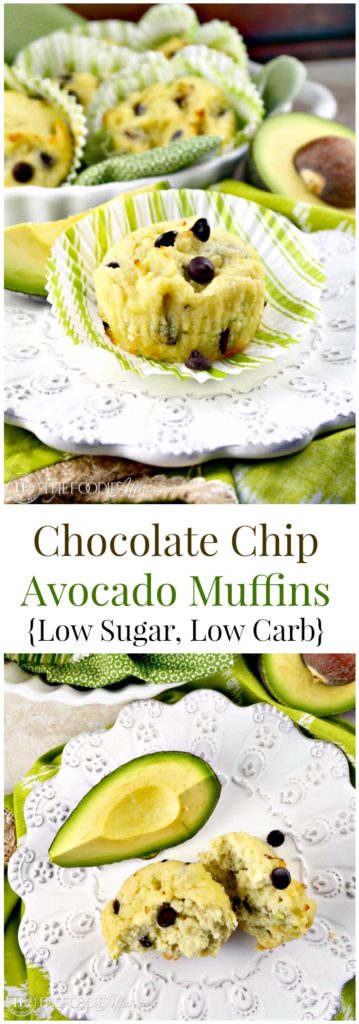 Avocado muffins with chocolate chips