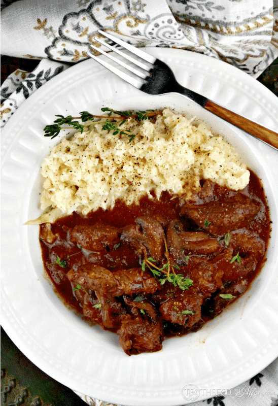 Sirloin Tips Slow Cooked With Mushrooms | The Foodie Affair