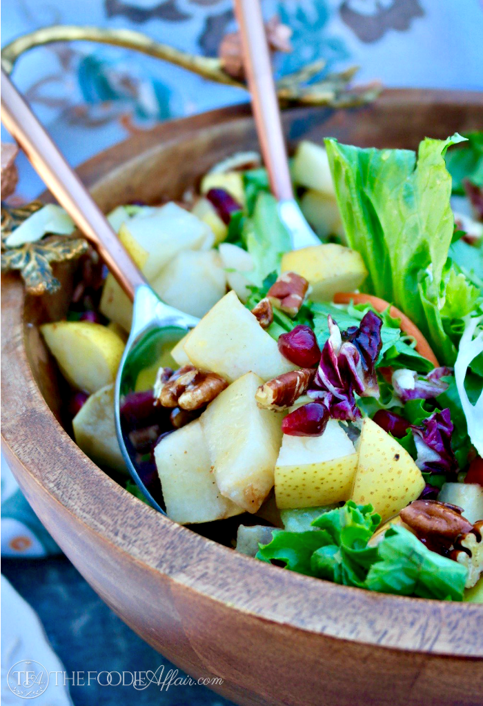 Harvest salad with Asian pears and dijon vinaigrette