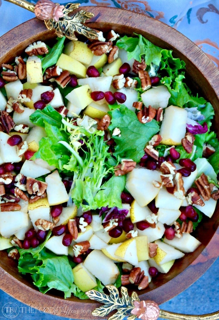 Harvest salad with Asian pears and dijon vinaigrette