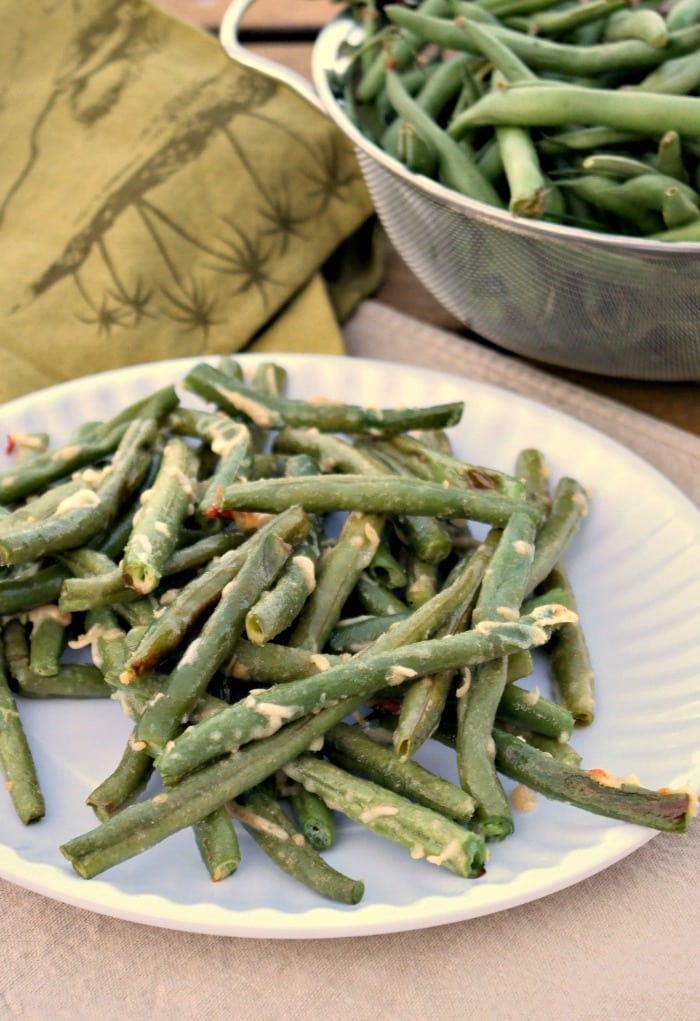 Roasted Green Beans with Parmesan and Garlic