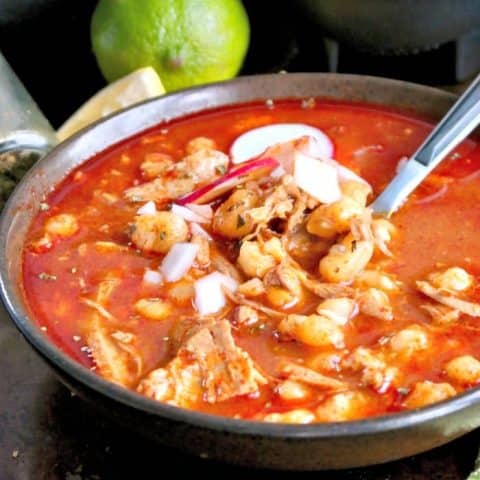 Pozole Mexican Soup Tried and true family recipe from Nana herself! #pozole #soup #Mexican | thefoodieaffair.com