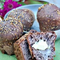 Low Carb Rolls are gluten-free and net just 2 carbs per piece. Each roll is topped with a blend of garlic flakes, sesame and poppy seeds!