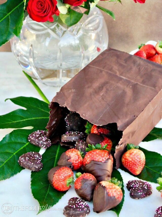 Chocolate Bag Dessert for Valentine’s Day