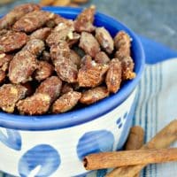 Low Carb Cinnamon Almonds lightly toasted with a sweet tasting glaze! #lowcarb #almonds #cinnamon #snack #healthy | www.thefoodieaffair.com