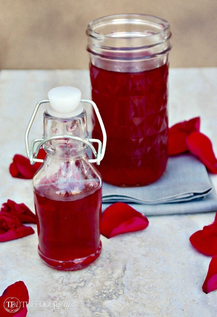 How to make rose water (for recipes) using fresh flowers! #diy #recipe #rosewater | www.thefoodieaffair.com