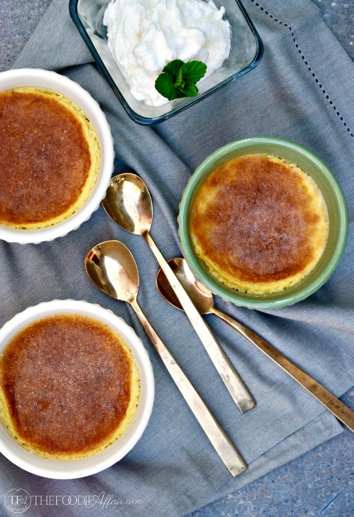 Irish Cream Creme Brulee Made with Sugar Free Liqueur