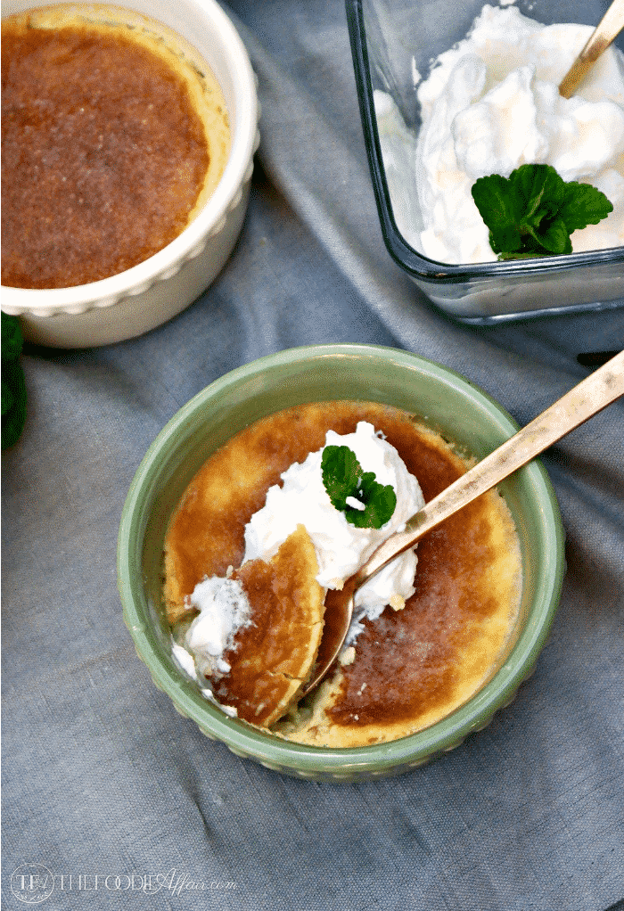 Irish Cream Creme Brulee Made with Sugar Free Liqueur