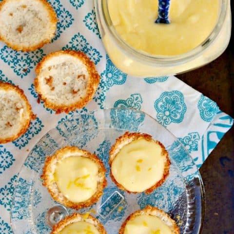 Low Carb Lemon Tartlets with a zesty and sweet filling