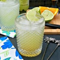 Low carb margarita without sugar in a clear glass