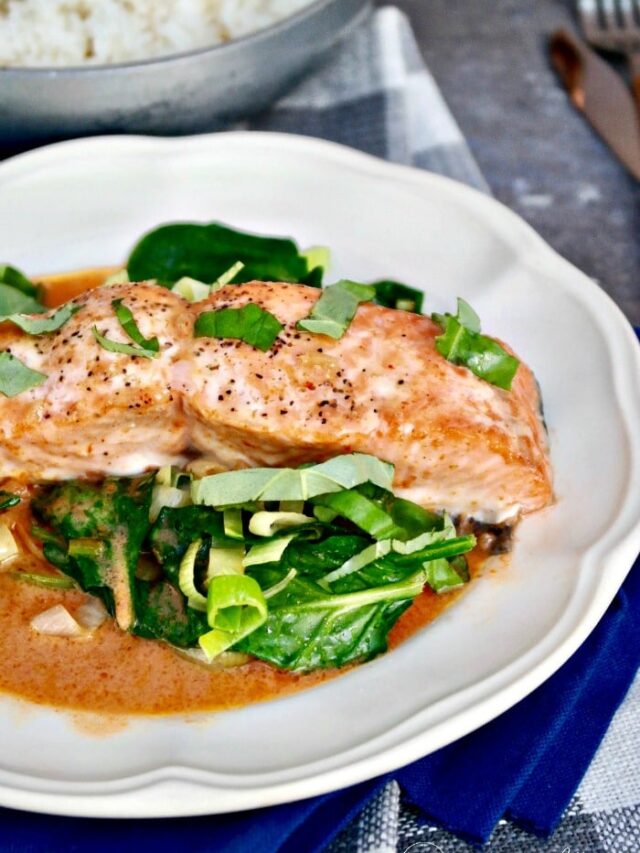 BAKED SALMON WITH COCONUT RED CURRY SAUCE STORY • The Foodie Affair