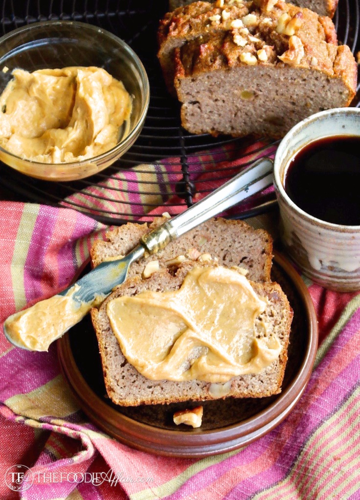 Sugar Free Pumpkin Bread with Chopped Walnuts