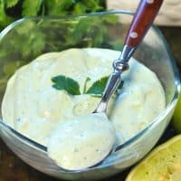 Light green avocado cream sauce to add to any Mexican dish for additional flavor #sauce #fishtacosauce #avocado | www.thefoodieaffair.com