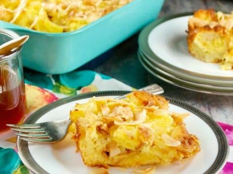 Pineapple Bread Pudding With Pineapple Rum Sauce The Foodie Affair