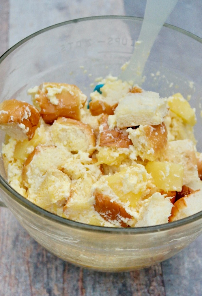 Bread mix for pineapple bread pudding