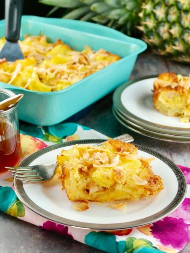 Pineapple Bread Pudding with Pineapple Rum Sauce Story