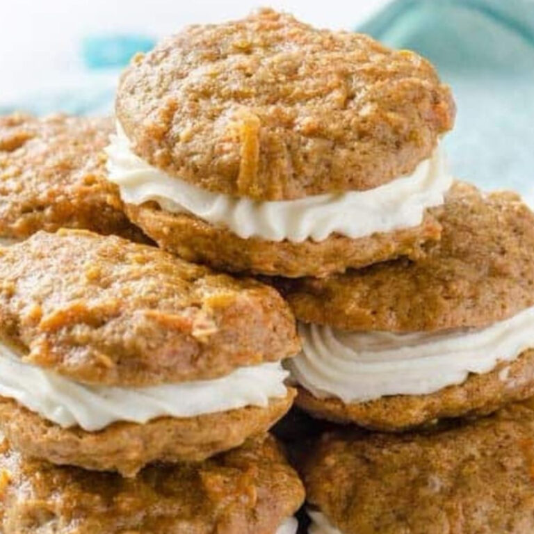 Carrot Cake Cookies Pipped with Coconut Cream Filling