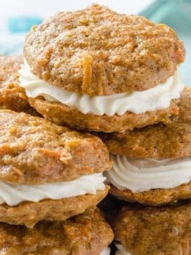 Carrot Cake Cookies Pipped with Coconut Cream Filling Story