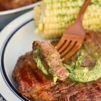 a slice of grilled rib eye steak