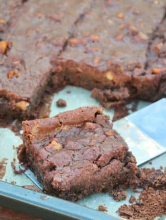 low carb cake slice on a baking sheet
