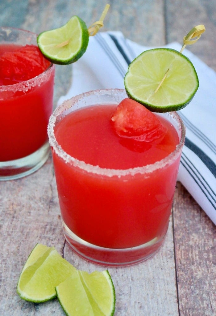 Watermelon Margarita Cocktail | Blended or On The Rocks