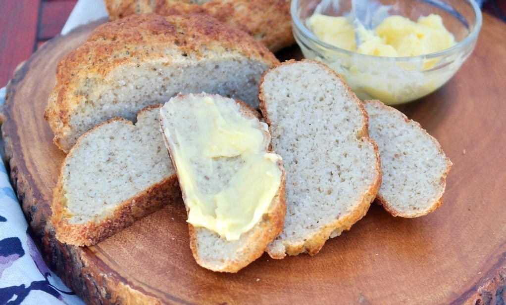 Sliced Grain Free Bread With Butter