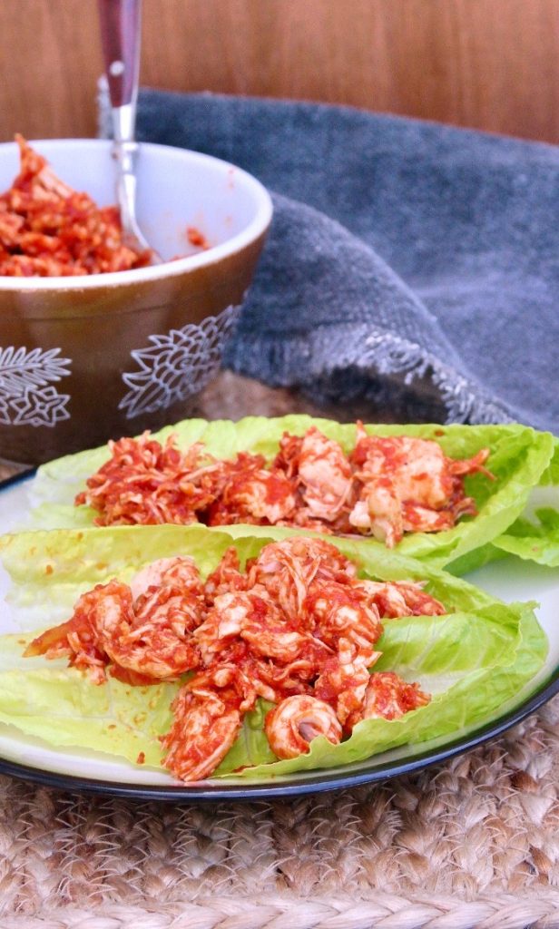 chicken lettuce wraps with low carb bbq sauce