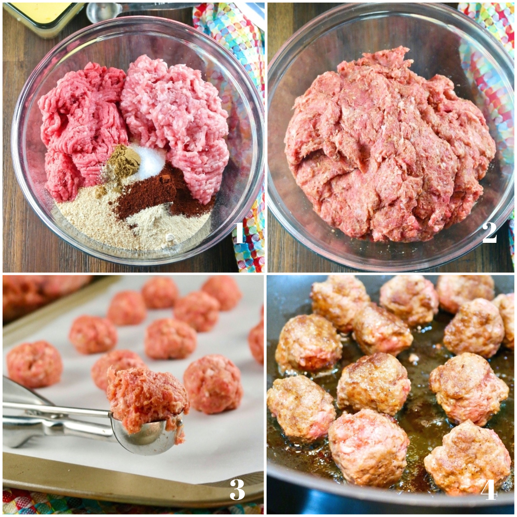 Steps on how to make slow cooked meatballs 