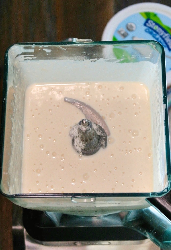 Batter in a blender for pancakes