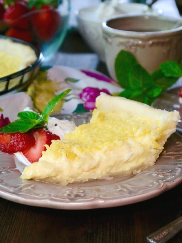 Coconut Pie With Creamy Custard Filling