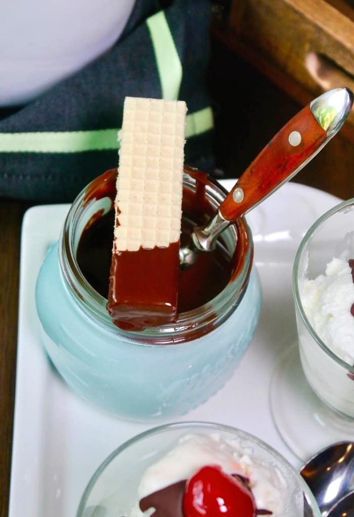 cookie wafers dipped in chocolate