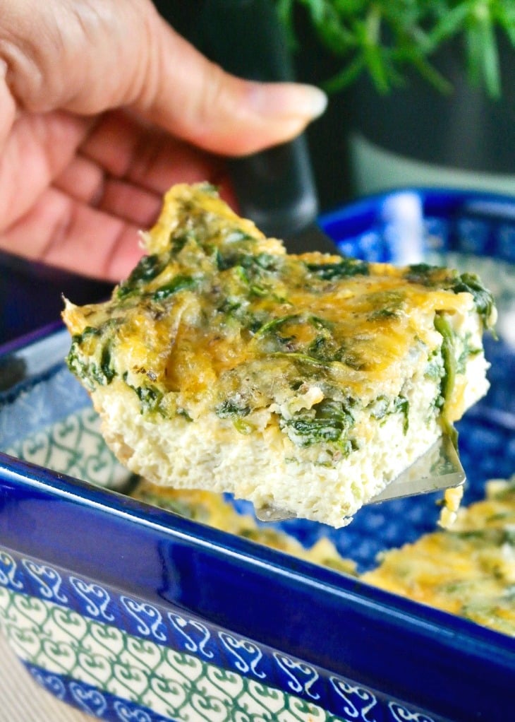 Spinach and Cheese Egg Bake Recipe