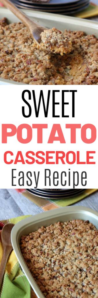 This family favorite sweet potato casserole is on our holiday table every year!  Lightly sweetened and can be adjusted to be sugar free!  #casserole #sweetpotato #sidedish #healthyrecipe #lowsugar