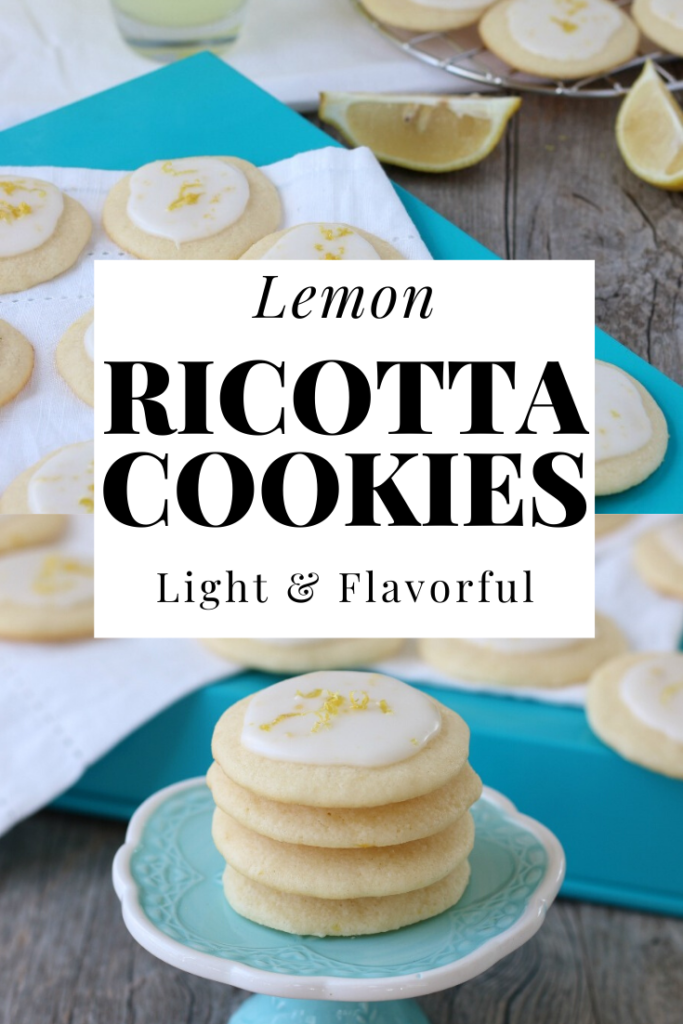 These Italian ricotta cookies are easy to make. Lemon ricotta cookies are a glazed lemon cookie that the whole family will love! #cookies #lemon #ricotta #bake #sweets 