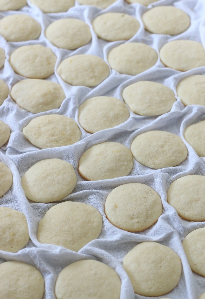 The Italian ricotta cookies are finished baking and soon ready for icing!