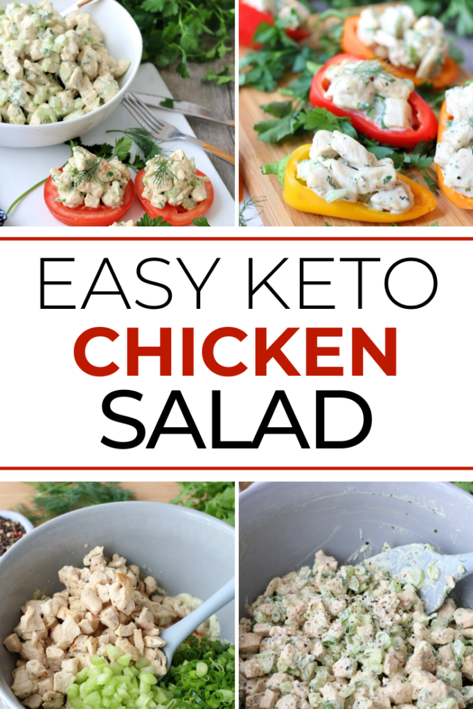 Keto salad recipes with chicken are very popular. Here is a low carb chicken salad recipe you will enjoy! It's easy to make and delicious!  #salad #chicken #ketorecipe #lowcrabdiet #easyrecipe #salad #thefoodieaffair #easyrecipe