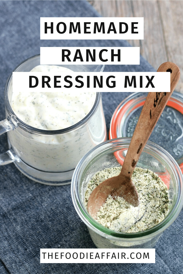 Homemade ranch dressing mix without preservatives! See what ranch seasoning packets are made of so you can make your own ranch dressing!  #dressing #diy #ranch #condiment #spiceblend