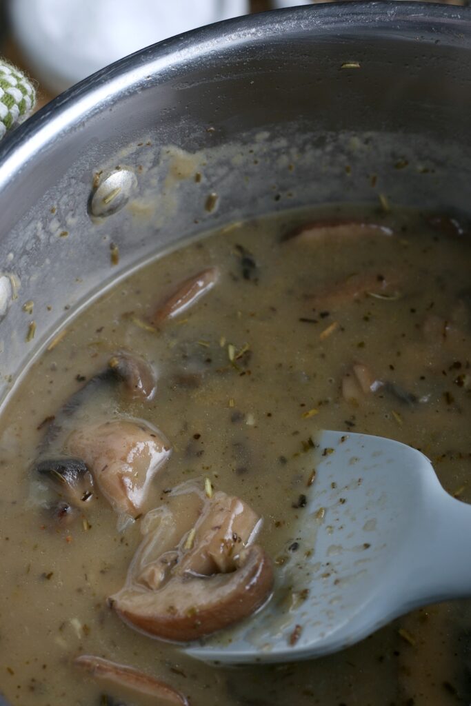 A final look at the process for making the best mushroom sauce recipe. 