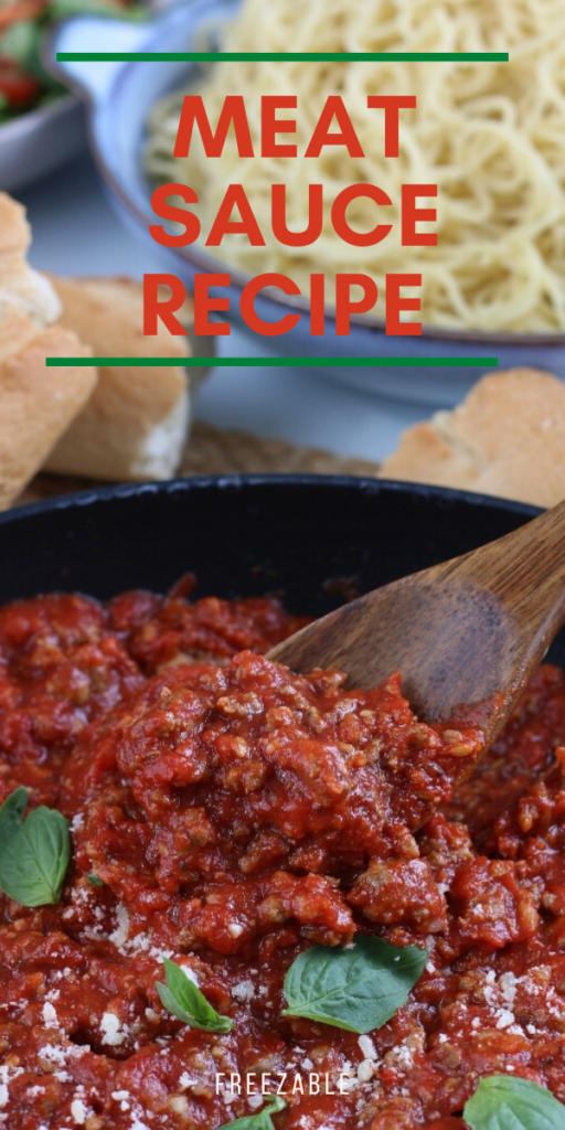 Versatile meat sauce to use in casserole dishes or on pasta, zucchini noodles or any recipe that calls for a marinara sauce. #beef #ragu #marinara