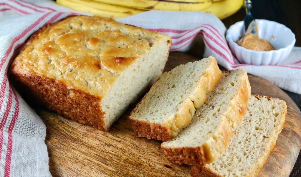 Low carb banana bread made with Carbquick. 