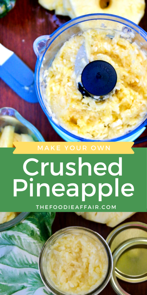 Fresh pineapple can be used for a variety of sweet and savory dishes. Crush you own instead of purchasing cans. Economical and doesn't get any fresher! #diy #easyhacks