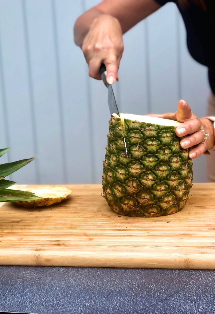 Pineapple with bottom cut