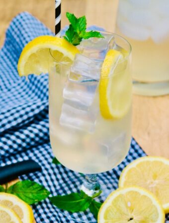 Lemonade spiked with vodka for a cocktail